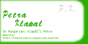 petra klapal business card